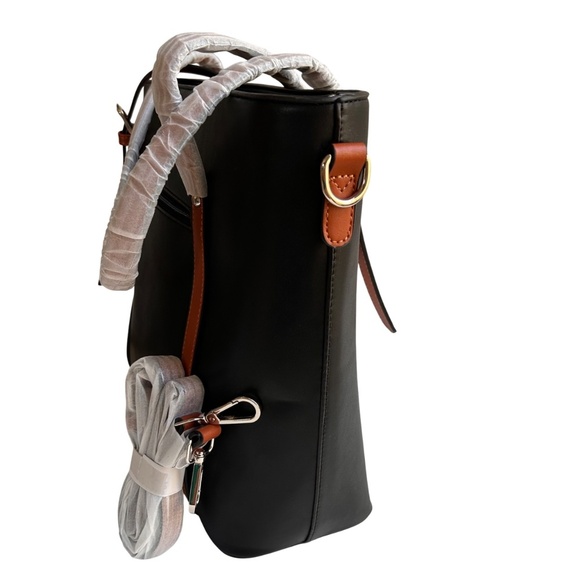 NWT CLUCI Vegan Leather Briefcase Bag - Picture 5 of 12